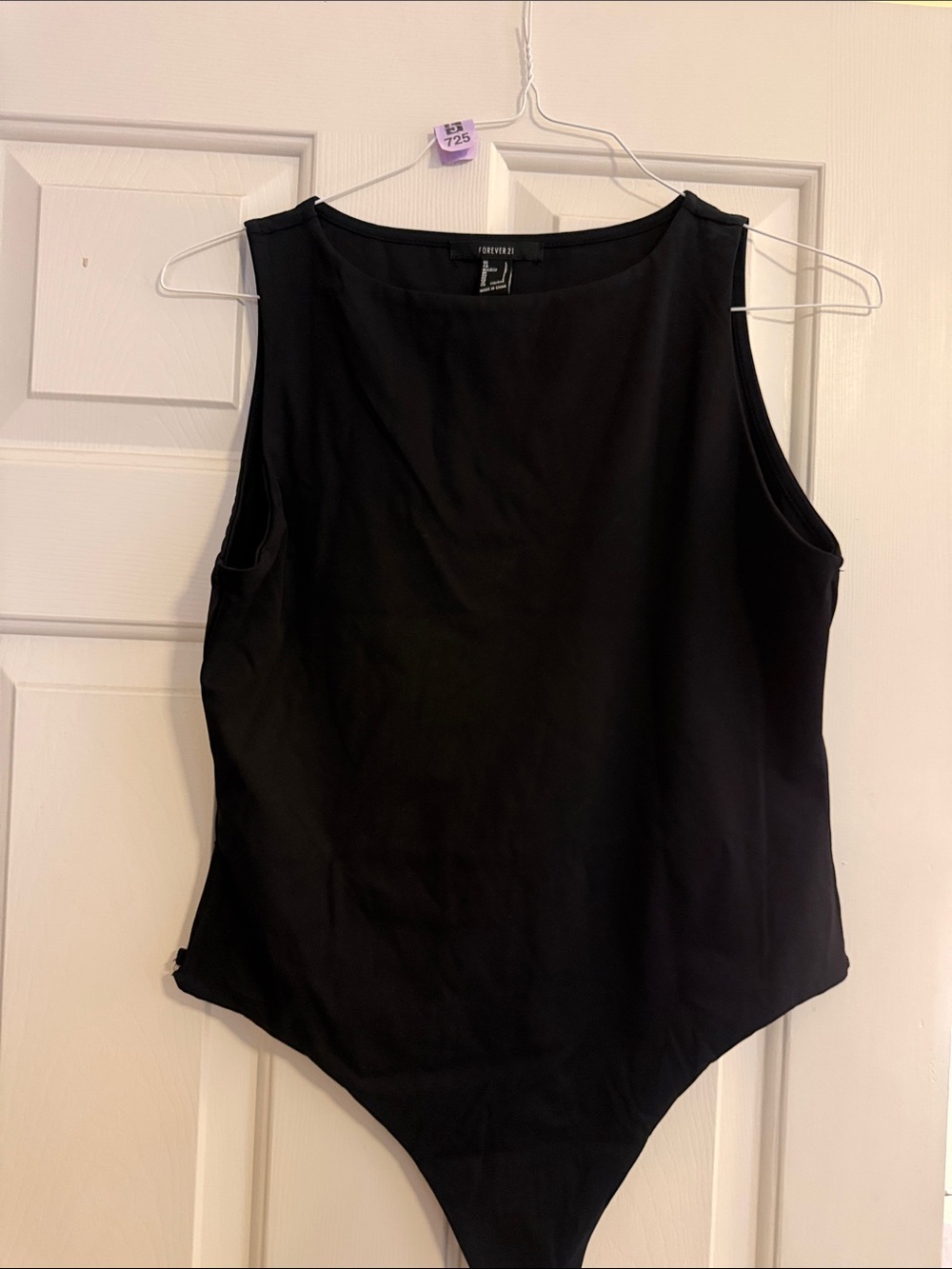 Forever 21 Black Sleeveless Crew Neck Bodysuit